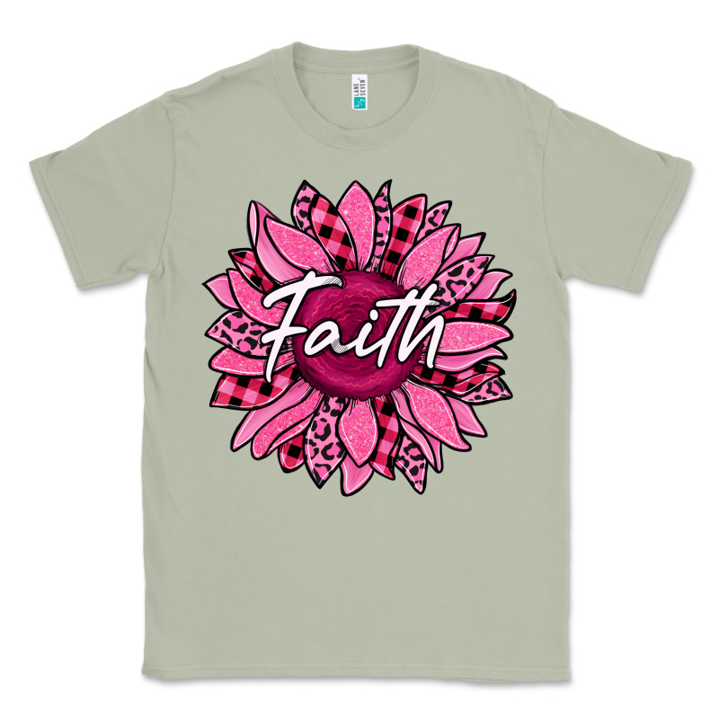 Faith Breast Cancer Awareness Sunflower Classic Tee by Jasminsmagicworld | Teevron