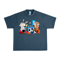 Midnight Navy Soccer Coffee Cups Urban Heavy Tee - FaDigitalArtStudio