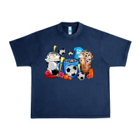 Navy Soccer Coffee Cups Urban Heavy Tee - FaDigitalArtStudio