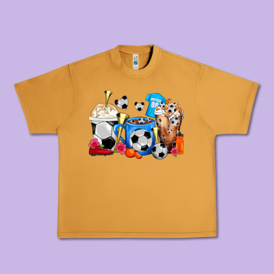 Soccer Coffee Cups Urban Heavy Tee Designed By Fadigitalartstudio