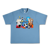 Pebble Blue Soccer Coffee Cups Urban Heavy Tee - FaDigitalArtStudio