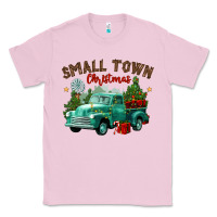 Bubblegum Pink small town christmas Classic Tee - CowGirlArtShop