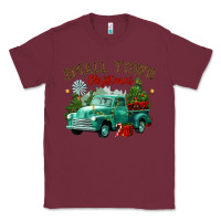 Burgundy small town christmas Classic Tee - CowGirlArtShop