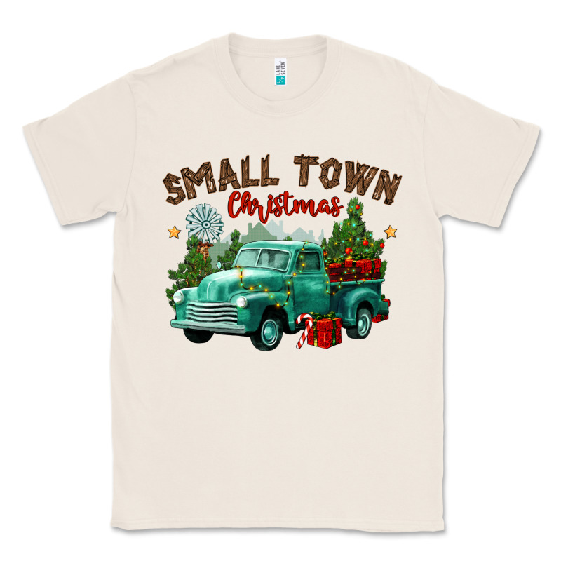 Small Town Christmas Classic Tee by CowGirlArtShop | Teevron