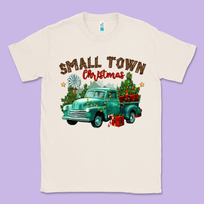 Small Town Christmas Classic Tee Designed By Cowgirlartshop