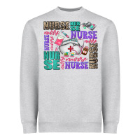 Heather Grey nurse nurse nurse with nurse element Heavyweight Sweatshirt - AdoDesignShop