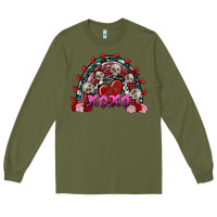 Army Green skull xoxo rainbow valentine's day Long Sleeve Tee - FaDigitalArtStudio