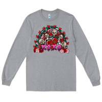 Heather Grey skull xoxo rainbow valentine's day Long Sleeve Tee - FaDigitalArtStudio