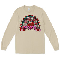 Mushroom skull xoxo rainbow valentine's day Long Sleeve Tee - FaDigitalArtStudio