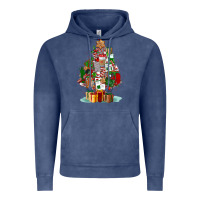 Vintage Denim nurse christmas tree Vintage Hoodie - FaDigitalArtStudio