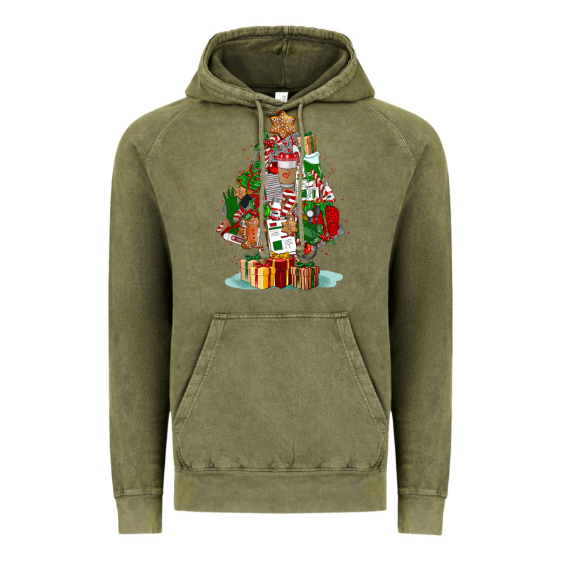 Nurse Christmas Tree Vintage Hoodie by FaDigitalArtStudio | Teevron