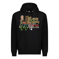 Black merry christmas texas Premium Hoodie - SublimationCraftShop