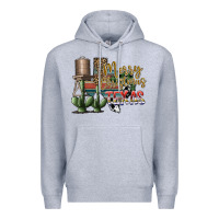Heather Grey merry christmas texas Premium Hoodie - SublimationCraftShop