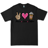 Black peace love coffee Premium Tee - Jasminsmagicworld