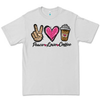 Dove Grey peace love coffee Premium Tee - Jasminsmagicworld