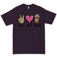 Plum peace love coffee Premium Tee - Jasminsmagicworld