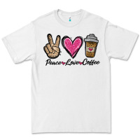 White peace love coffee Premium Tee - Jasminsmagicworld