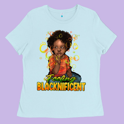 Feeling Blacknificent Ladies Tee Designed By Howdyjamesfarm