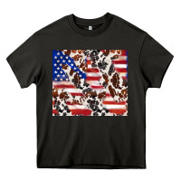 Asphalt cowhide amerikan flag Heavy Core Tee - TumblerDesignByShophia