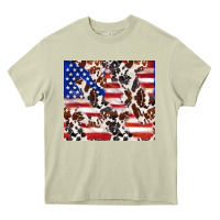 Mossy cowhide amerikan flag Heavy Core Tee - TumblerDesignByShophia