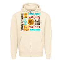 Sandshell sunflower sunshine Zipper Hoodie - AdoDesignShop