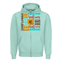 Seafoam sunflower sunshine Zipper Hoodie - AdoDesignShop