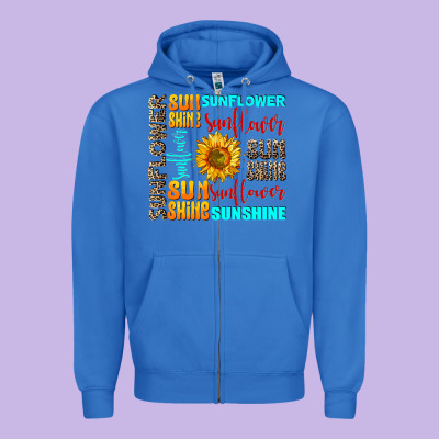 Sunflower Sunshine Zipper Hoodie Designed By Adodesignshop