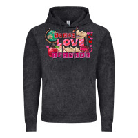 Vintage Black Valentine's Day Teach Love Inspire Vintage Hoodie - FaDigitalArtStudio