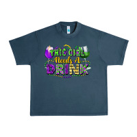 Midnight Navy This girl needs a drink Urban Heavy Tee - FaDigitalArtStudio