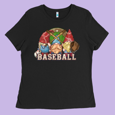 Baseball Gnomies Ladies Tee Designed By Howdyjamesfarm