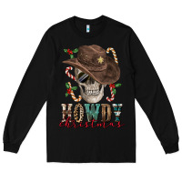 Black howdy christmas skull Long Sleeve Tee - FaDigitalArtStudio