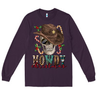 Plum howdy christmas skull Long Sleeve Tee - FaDigitalArtStudio