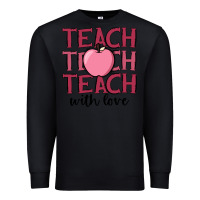 Black teach with love Premium Sweatshirt - JahusDesignShop