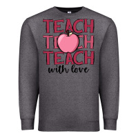 Charcoal Heather teach with love Premium Sweatshirt - JahusDesignShop