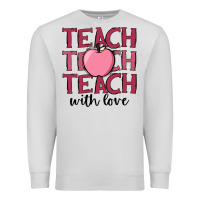Dove Grey teach with love Premium Sweatshirt - JahusDesignShop