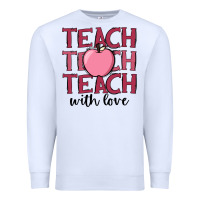 White teach with love Premium Sweatshirt - JahusDesignShop