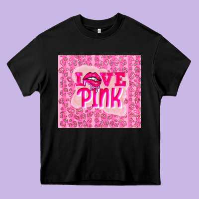 Love Pink Heavy Core Tee Designed By Tumblerdesignbyshophia