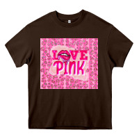 Chocolate Brown love pink Heavy Core Tee - TumblerDesignByShophia