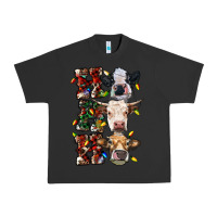 Pigment Black Ho Ho Ho Cows Urban Heavy Tee - RanaPortraitStore