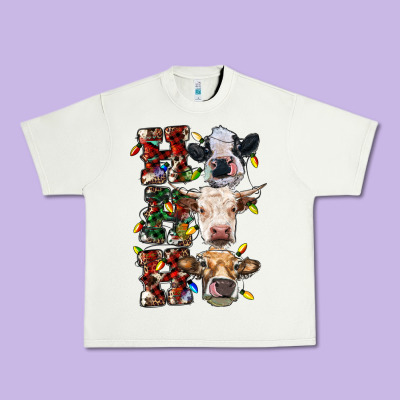 Ho Ho Ho Cows Urban Heavy Tee Designed By Ranaportraitstore