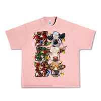 Salmon Ho Ho Ho Cows Urban Heavy Tee - RanaPortraitStore
