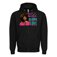 Black mad hustler dope soul Zipper Hoodie - AdoDesignShop