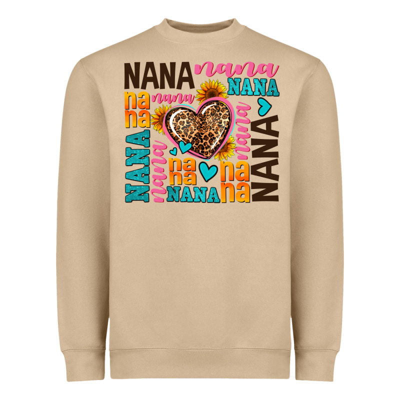 Nana Nana Nana With Hearts Heavyweight Sweatshirt by AdoDesignShop | Teevron