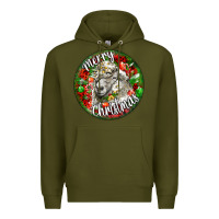 Army Green christmas lincoln sheep Premium Hoodie - LillyAllenDesigns