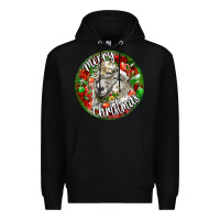Black christmas lincoln sheep Premium Hoodie - LillyAllenDesigns