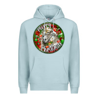 Blue Mist christmas lincoln sheep Premium Hoodie - LillyAllenDesigns