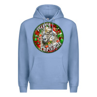Colony Blue christmas lincoln sheep Premium Hoodie - LillyAllenDesigns