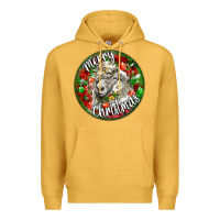 Mustard christmas lincoln sheep Premium Hoodie - LillyAllenDesigns