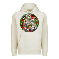 Oatmeal Heather christmas lincoln sheep Premium Hoodie - LillyAllenDesigns