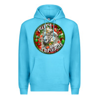 Ocean Blue christmas lincoln sheep Premium Hoodie - LillyAllenDesigns
